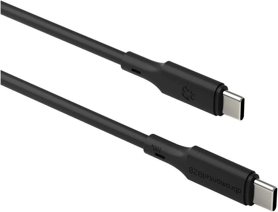 dbramante1928 Bulk - IT - Kabelis - 3 m USB-C/USB-C 100W - Juodas, 3 m, USB C, USB C, USB 2.0, 0.48 Gbit/s, Juodas