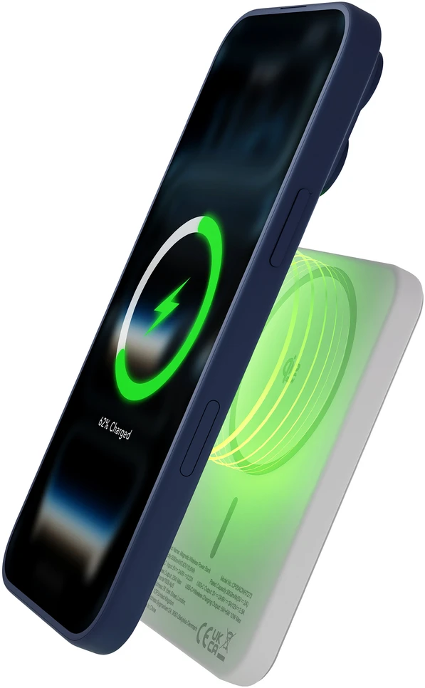 Įkroviklis dbramante dbramante1928 re-charge Indukcinė kroviklis slim Qi2.2 5000 mAh 25 watt balta