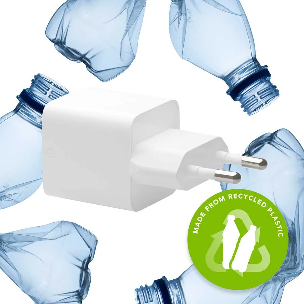dbramante1928 - Įkrovimas - Sieninis įkroviklis GaN - USB-C+USB-A 30W+18W EU - Baltas