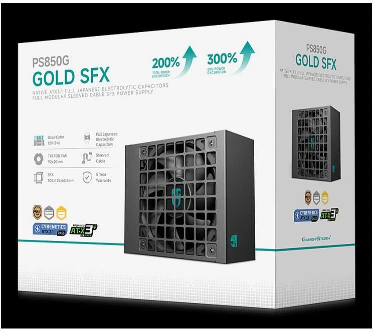 „DeepCool PS850G 850W SFX ATX3.1 Gold“ modulinė plokštė
