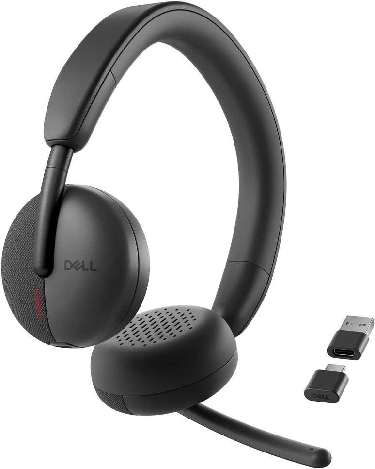 Dell | Ant ausų uždedamos Ausinės | WL3024 | Su mikrofonu | Belaidės | Juodas