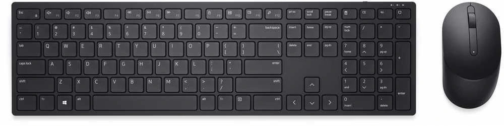 Dell Pro Belaidė klaviatūra ir pelė - KM5221W - US International (QWERTY) - Juodas (RTL BOX)