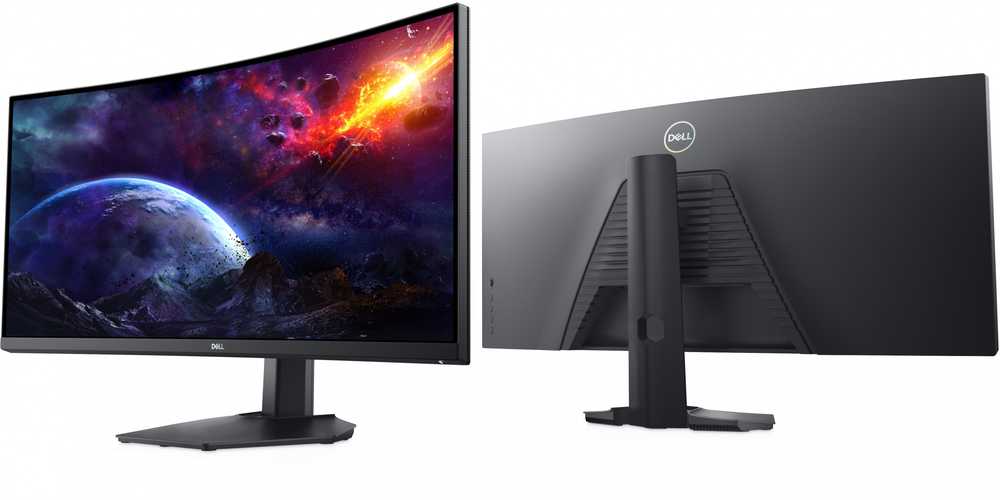 Monitorius Dell LCD S3422DWG/ 34 " / VA / WQHD / 1800R lenktas ekranas / 3440x1440 / 21:9 / 400 cd/m² / 2 ms reakcijos laikas / Reguliuojamas pasvirimas ir aukštis / Juodas / 210-AZZE