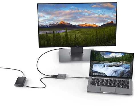 DELL DBQAUANBC070 sąsajos šakotuvas USB 3.2 Gen 1 (3.1 Gen 1) Type-C Juoda