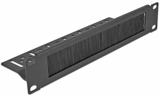 Delock 66845 - Kabelių tvarkymo skydelis - Juodas - Metalas - 1U - Kinija - 25,4 cm (10")