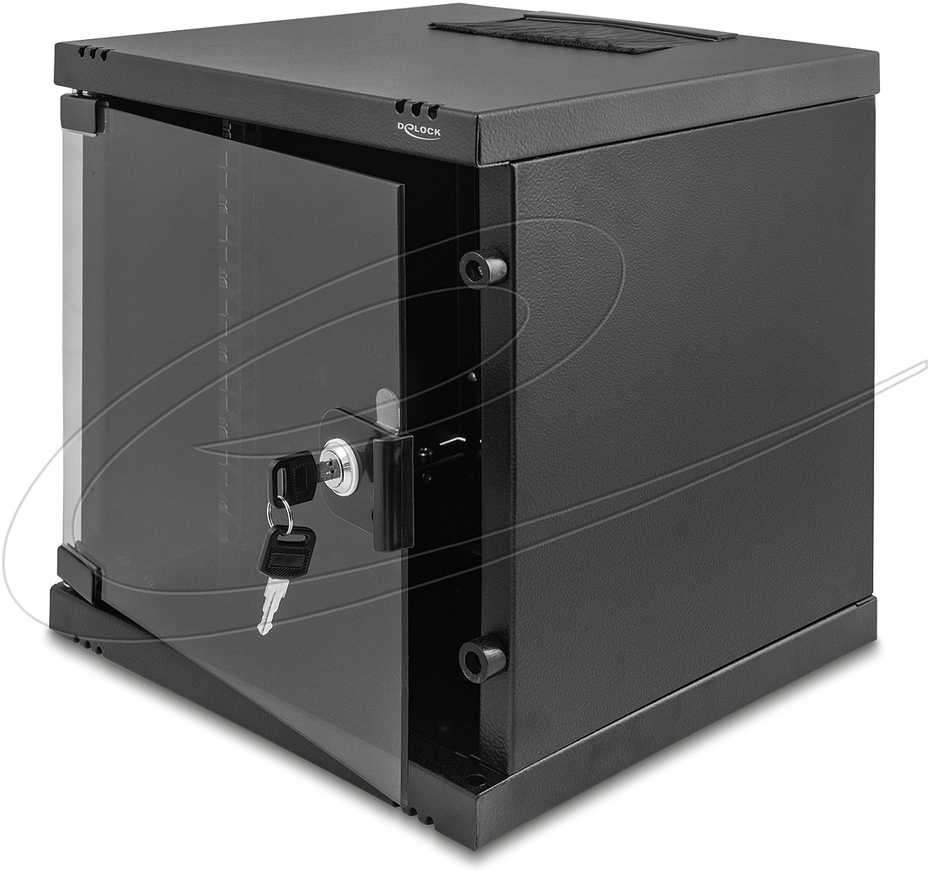 DeLOCK 43422, laisvai stovintis / prie sienos / prie grindų tvirtinamas stovas, 6U, 30 kg, rakinamas raktu, stovo kreipiančiosios, 8kg