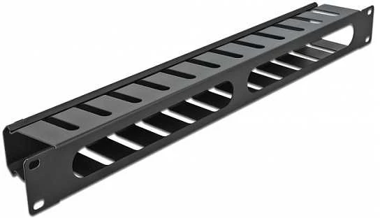 Delock 19" kabelių valdymo blokas su 2 angomis 1 U juoda