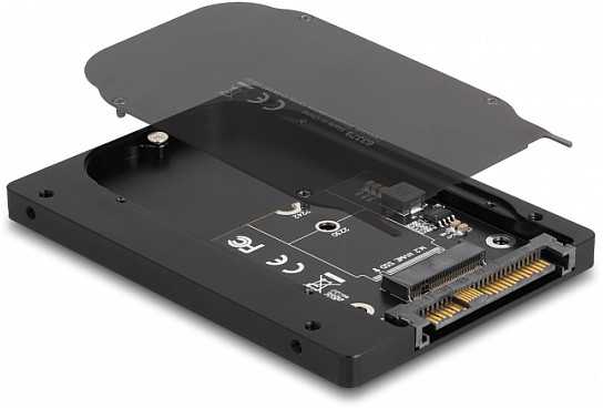 Kontroleris Delock DeLOCK 2,5" keitiklis U.2 SFF-8639 į M.2 NVMe (juodas, Key M 7 mm)