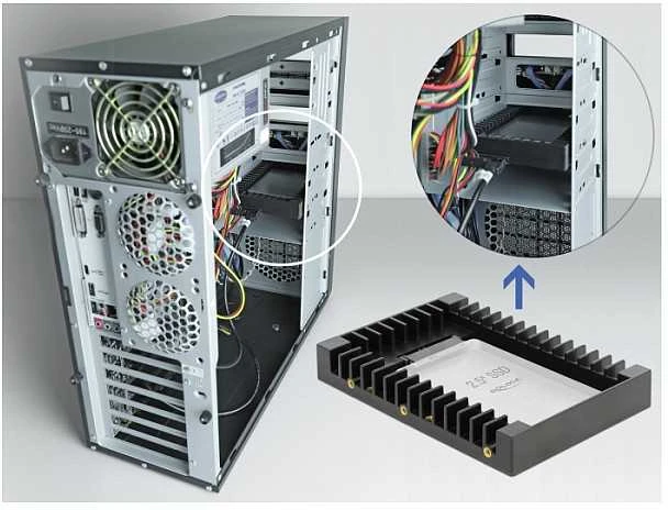 Delock 3,5" tvirtinimo rėmas 2,5" SATA diskui juodas
