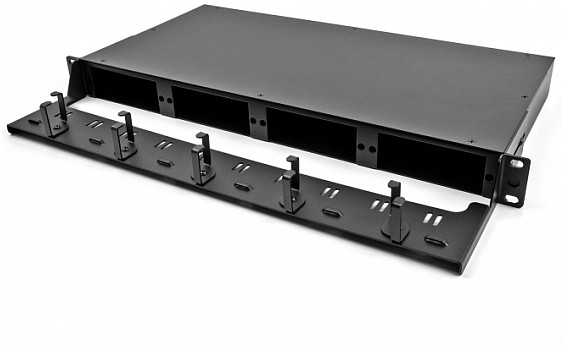 Dėklas Delock 48.30cm 19'' Panel rozdzielczy LWL 1 HE juoda