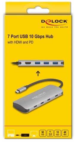 Šakotuvas „Delock 64323 USB Type-C stotelė / replikatorius“