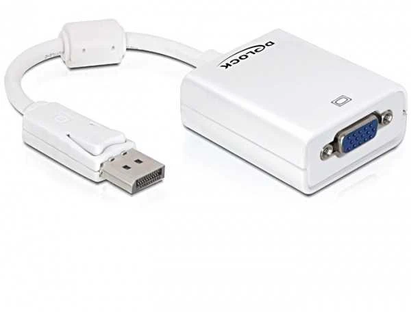 Delock Adapteris Displayport 1.2 vyriškas > VGA moteriškas baltas