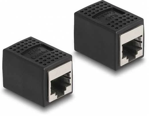 RJ45 Cat.6A adapterių pora, juodi
