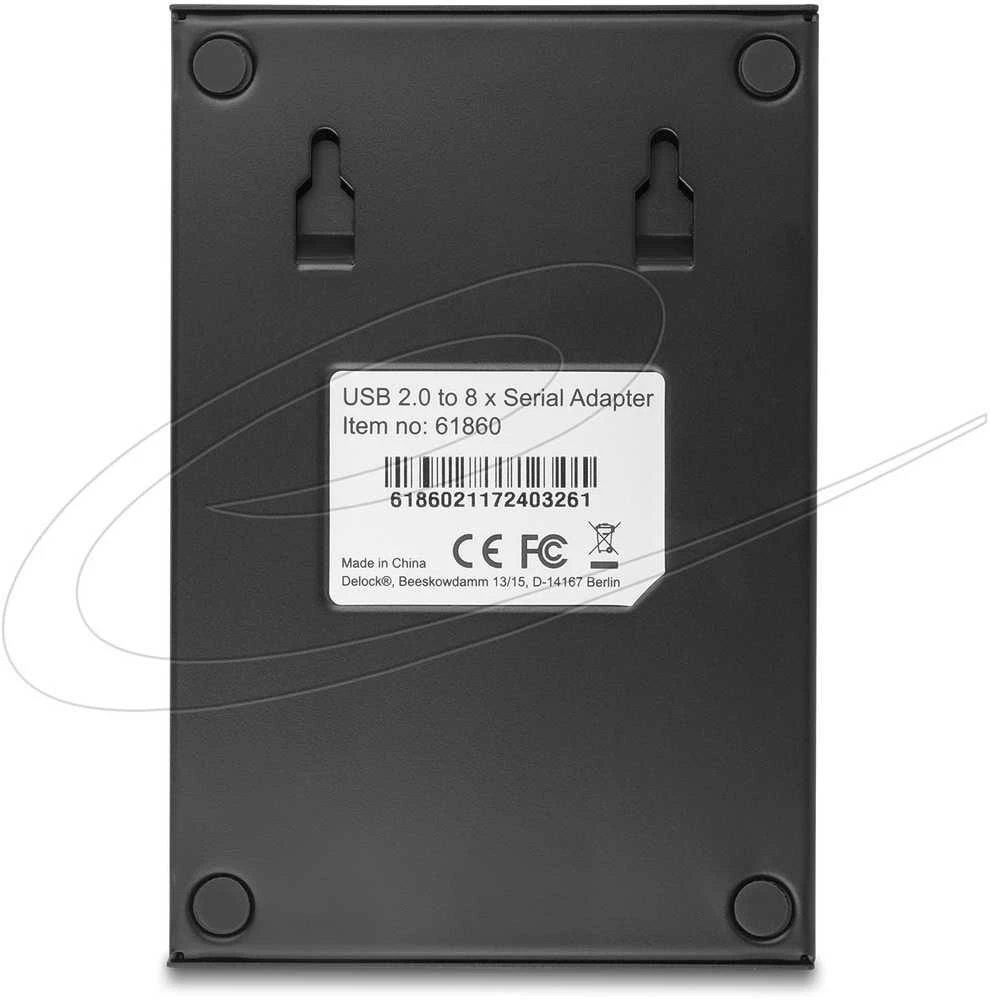 USB adapteris Delock USB - RS- 232 x8 Juodas (61860)