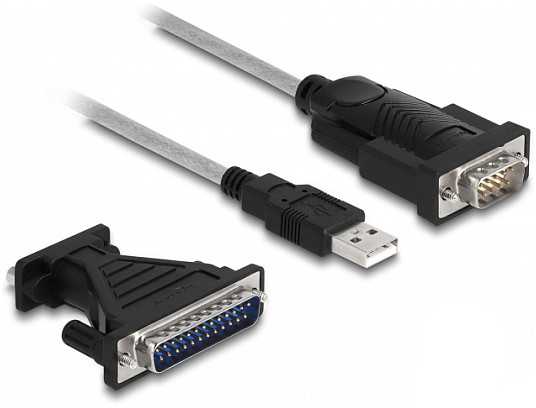 Kabelis USB Delock USB-A - RS-232 1.8 m Juodas (61314)