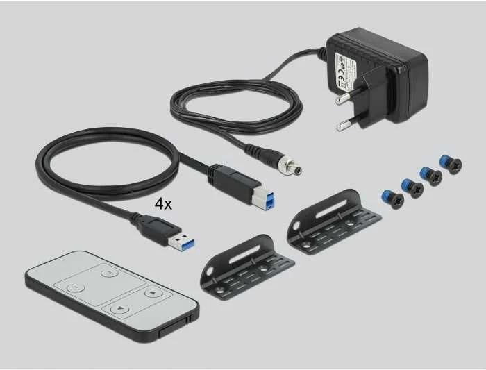 DELOCK DisplayPort 1.4 KVM jungiklis 8K 30Hz su USB 3.0 ir garsu