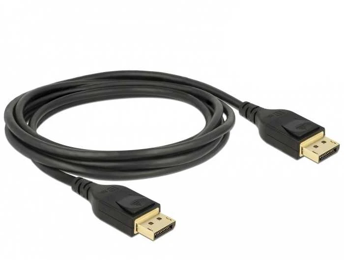 DLC DELOCK DisplayPort kabelis 8K 60 Hz 3 m DP 8K sertifikuotas