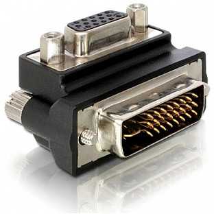 Adapteris AV Delock DVI-D - D-Sub (VGA) juoda (65172)