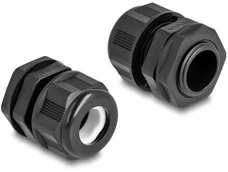 Delock DELOCK M20 kabelinė jungtis juoda, 2 vnt.