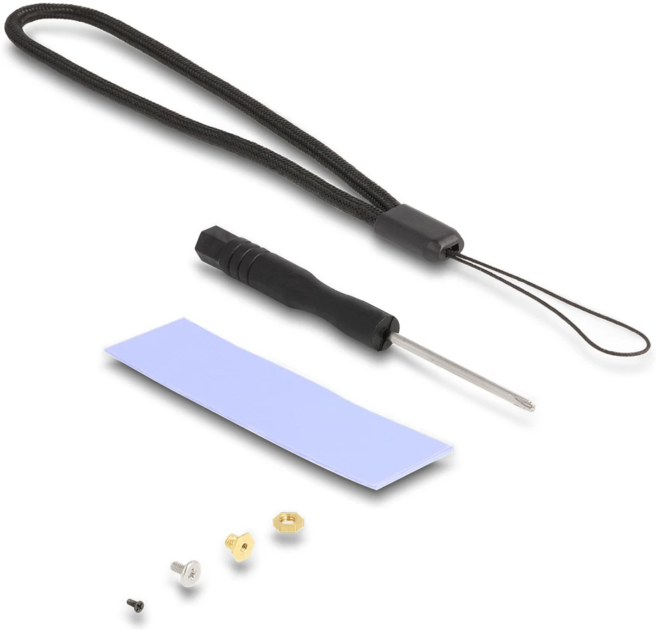 Delock Externes Gehäuse M.2 NVMe PCle SSD, SATA SSD (grau, mit USB Typ A-Stecker)