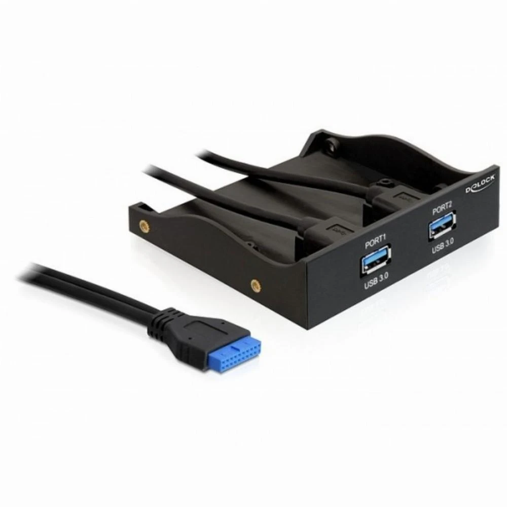 Juodas 3,5 colio USB 3.0 priekinis skydelis