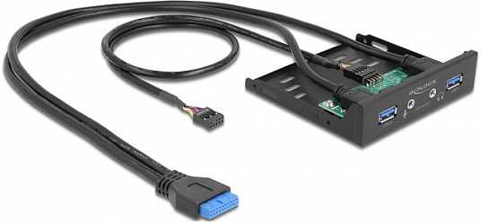 Šakotuvas Delock Front Panel 3.5? USB 5 Gbps 2 x USB Typ-A + HD-Audio (64150)