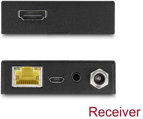 System przekazu sygnału AV Eaton DELOCK HDMI Extender Set przez kabelis Cat.6 4K 60 Hz 50 m
