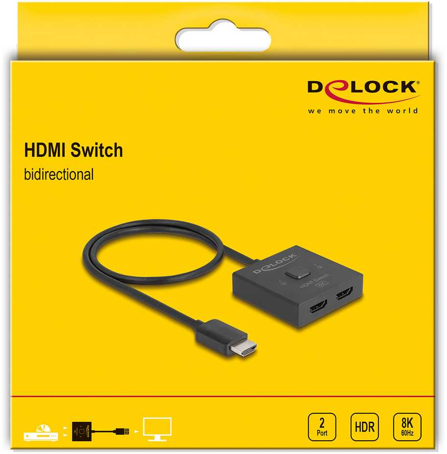 Delock Delock HDMI Switch 2 auf 1 bidirektional 8K