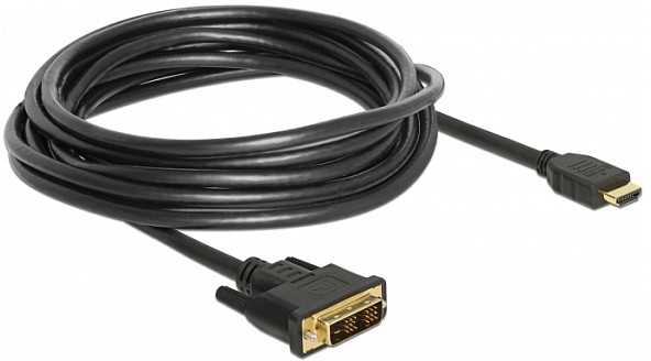 Delock HDMI laidas – DVI-D 5m juodas (85586)