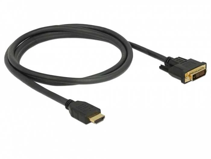 DELOCK HDMI į DVI 24+1 kabelis dvikryptis 1,5 m