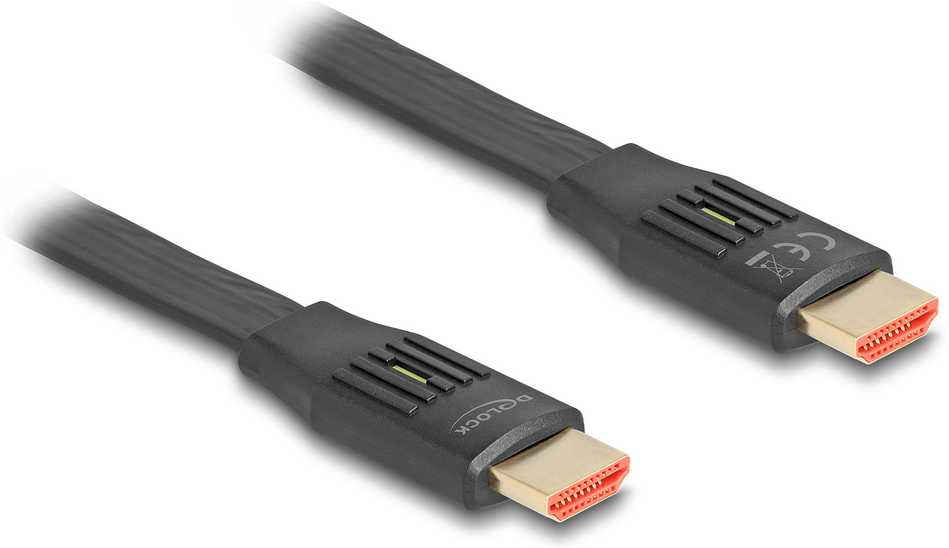 Kabelis Delock High Speed HDMI płaski kabelis 48 Gbps 8K 60 Hz 1 m