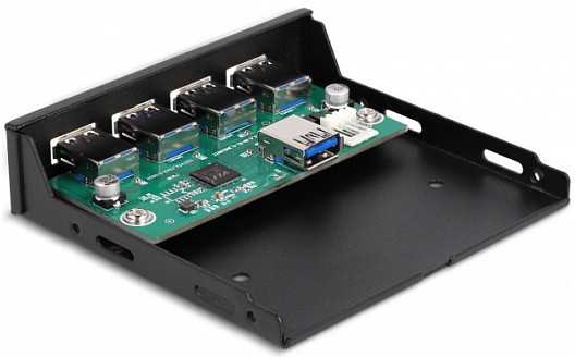 Delock Wewnętrzny 8.89cm 3.5 cala USB 3.2 Gen 1 Hub 4 Port (64166)
