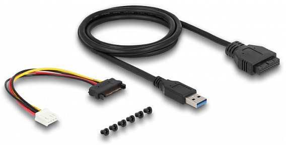 Delock Wewnętrzny 8.89cm 3.5 cala USB 3.2 Gen 1 Hub 4 Port (64166)