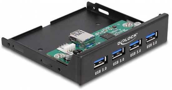 Delock Wewnętrzny 8.89cm 3.5 cala USB 3.2 Gen 1 Hub 4 Port (64166)