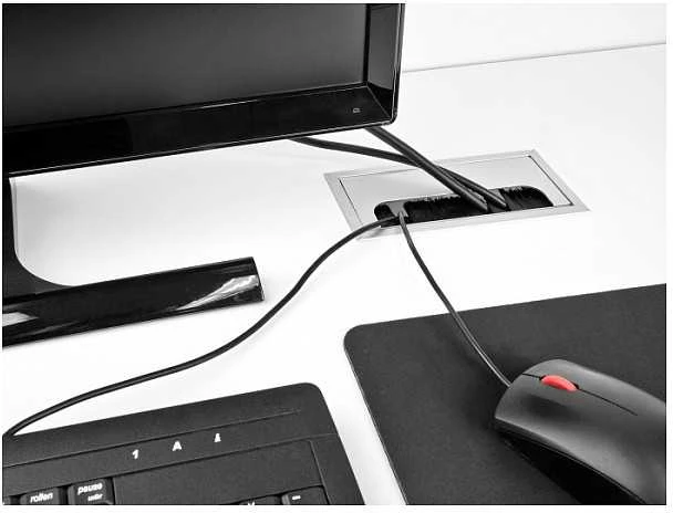 DeLOCK 66860 organizator na kable Biurko Cable grommet Sidabrinė 1 vnt.