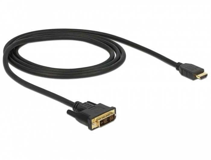 Kabelis Delock HDMI - DVI-D 1m juoda (85582)