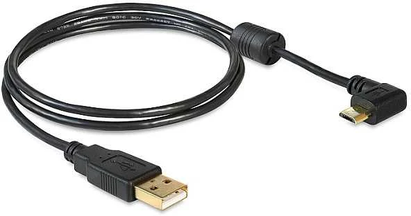 DELOCK kabelis USB micro-B St/ USB-A St 100cm 90 Grad