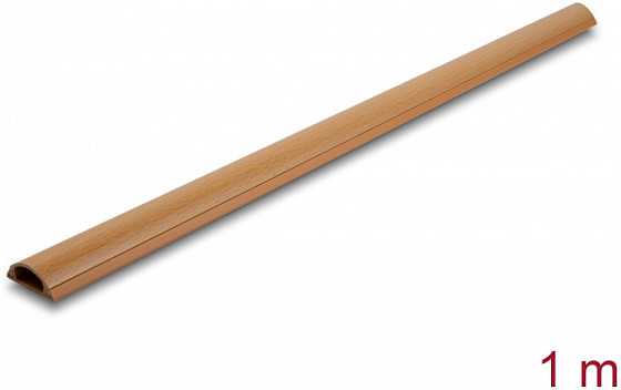 Delock DeLOCK kabelių kanalas su lipniu sluoksniu 30 x 11 mm – 1 m ilgio, medžio išvaizdos, kabelių kanalas, grindims, Polivinilchloridas (PVC), Rudas