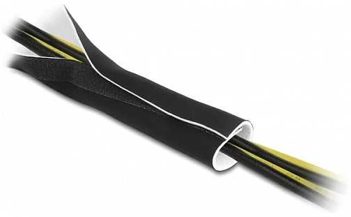 Organizer Delock Žarna kablowy Neopren elastyczny su zapięciem na rzep 3 m x 135 mm juoda / balta (20865)