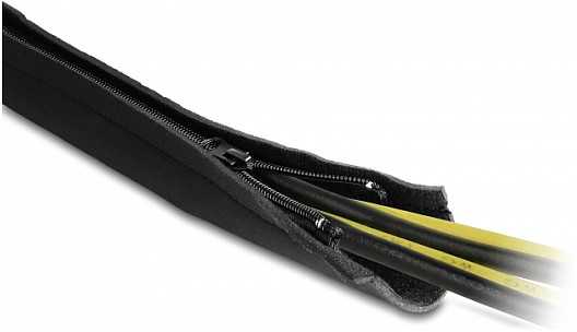 Organizer Delock Marškinėliai kablowa neoprenowa elastyczna su zamkiem, 1,5 m x 100 mm, juoda