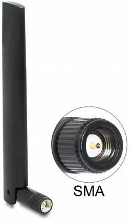 Šakotuvas Delock LoRa 868 MHz antena SMA St. 3 dBi įvairiakryptė 6+ pakreipimo jungtis juoda
