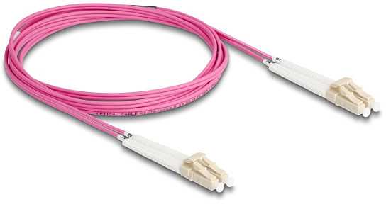 Konwerter Delock Kabelis światłowodowy LC Duplex do LC Duplex Multimode OM4 kątowy 2 m