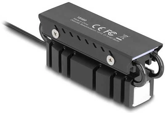 Vaizdo plokštė Delock M.2 Kühlkörper für SSD 2280 mit RGB LED Beleuchtung