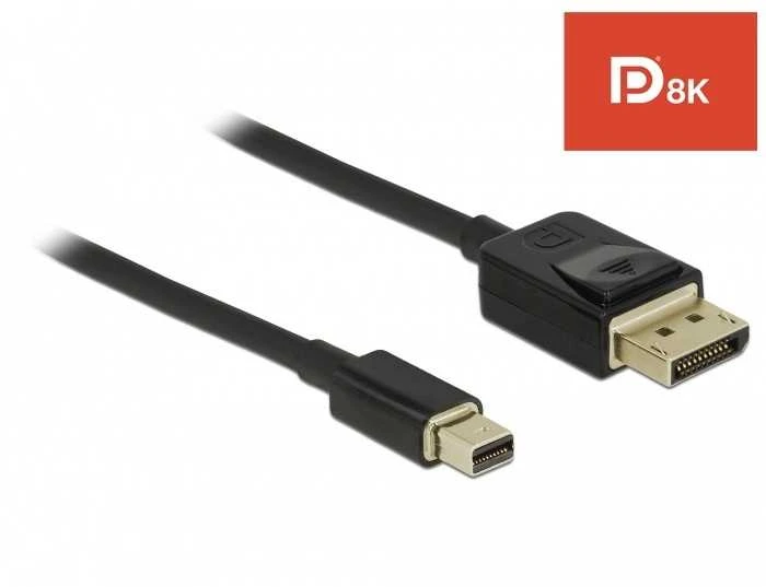 DELOCK Mini DisplayPort į DisplayPort kabelis 8K 60Hz 2m DP 8K sertifikuotas