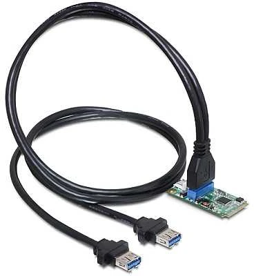 „Delock“ mini PCIe įvesties/išvesties PCIe pilno dydžio 1 x 19 kontaktų USB 3.0 kontaktų antgalis