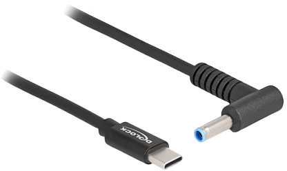 Nešiojamojo kompiuterio maitinimo adapteris Delock Notebook Kabelis ładujący USB Type-C™ Wtyczka do HP 4,5 x 3,0 mm Wtyczka (87971)