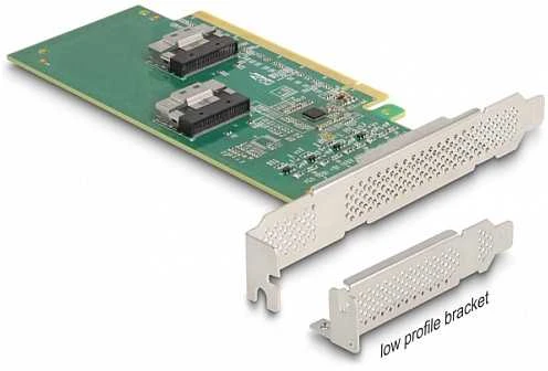 Kontroler Delock PCIe 4.0 x16 – 2x SFF-8654 (90077)