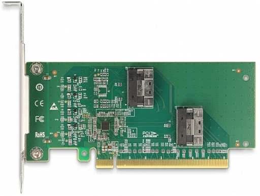 Kontroler Delock PCIe 4.0 x16 – 2x SFF-8654 (90077)