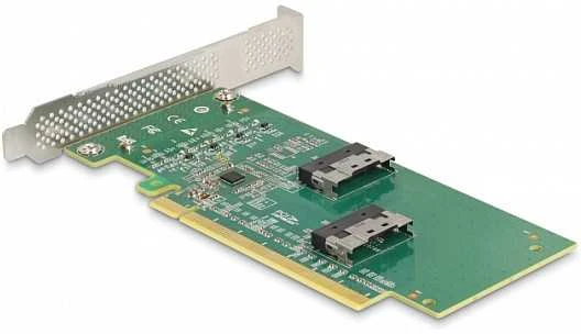 Kontroler Delock PCIe 4.0 x16 – 2x SFF-8654 (90077)