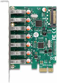 „Delock DeLOCK PCI Express x1“ kortelė, skirta 7 išoriniams USB 5 Gbps A tipo lizdams, USB valdiklis
